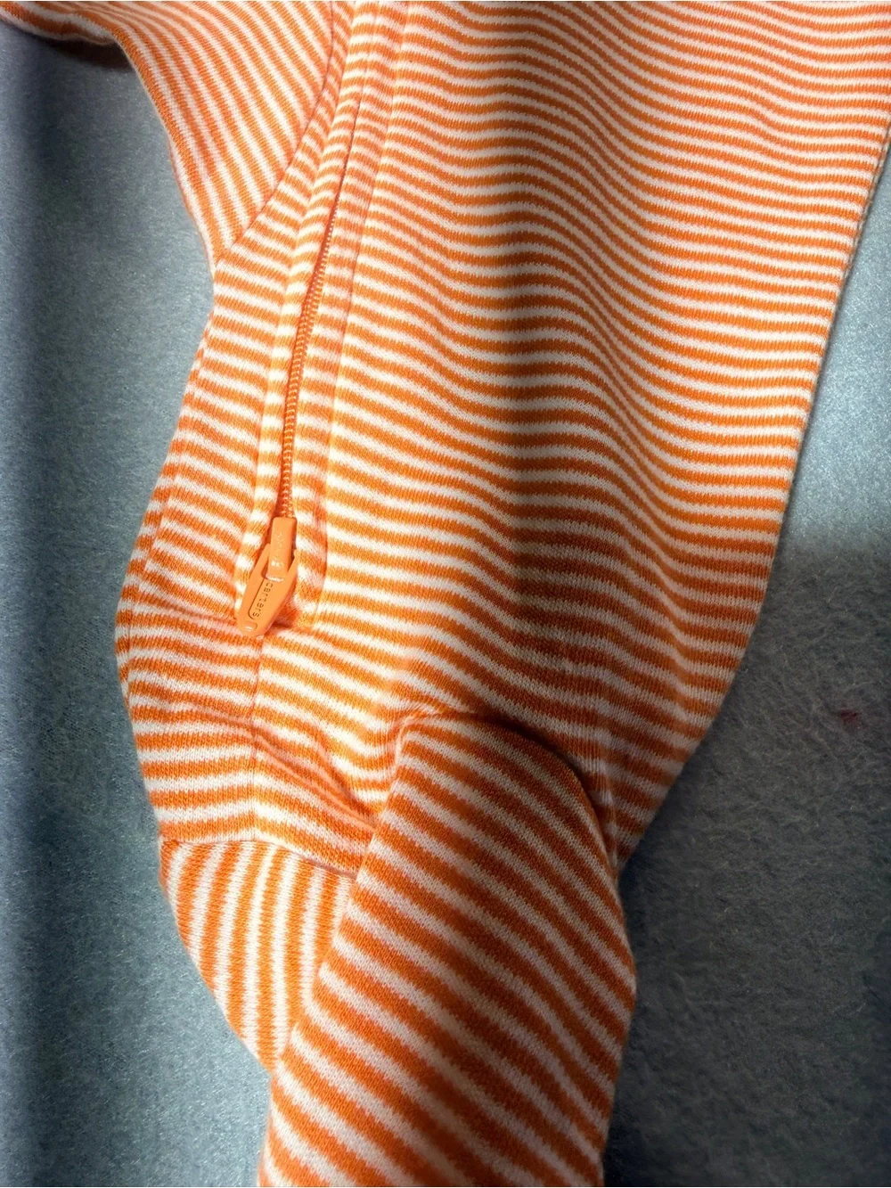 Carter's Orange & White Striped Halloween Footed Pajamas